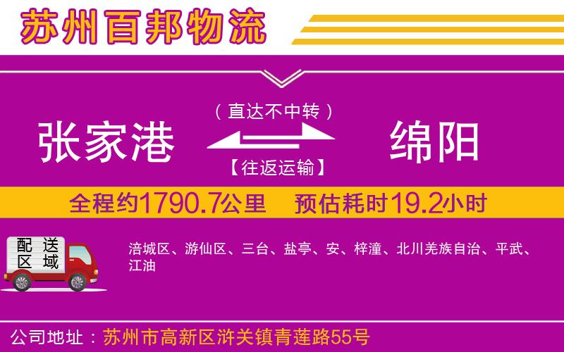 張家港到綿陽物流公司