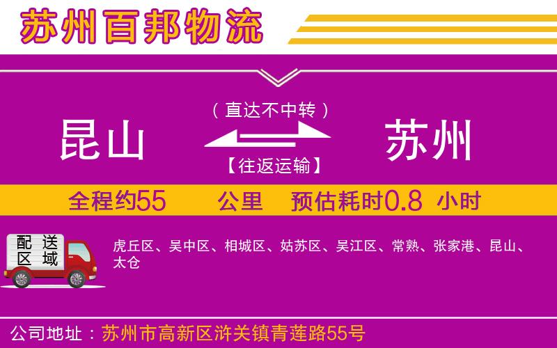 昆山到蘇州物流公司