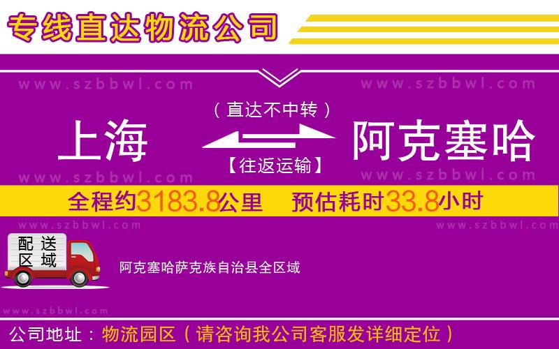 上海到阿克塞哈薩克族自治縣物流專線