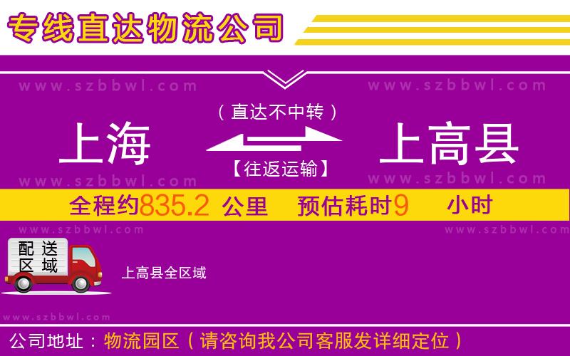 上海到上高縣物流專(zhuān)線