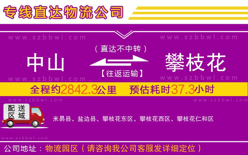 中山到攀枝花物流公司