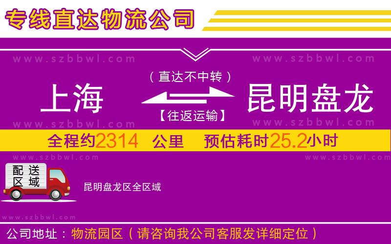 上海到昆明盤龍區(qū)物流公司