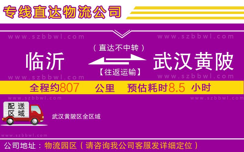 臨沂到武漢黃陂區(qū)物流公司