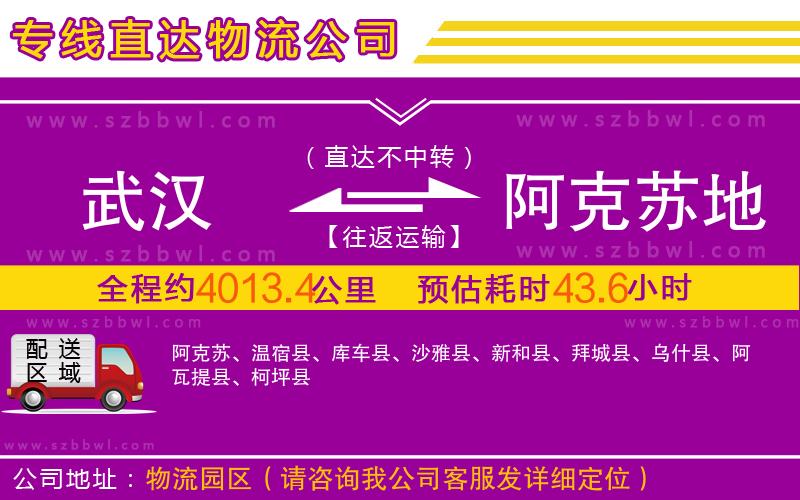 武漢到阿克蘇地區(qū)物流專線