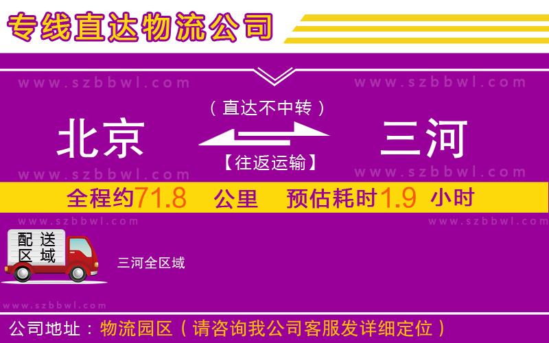 北京到三河物流公司