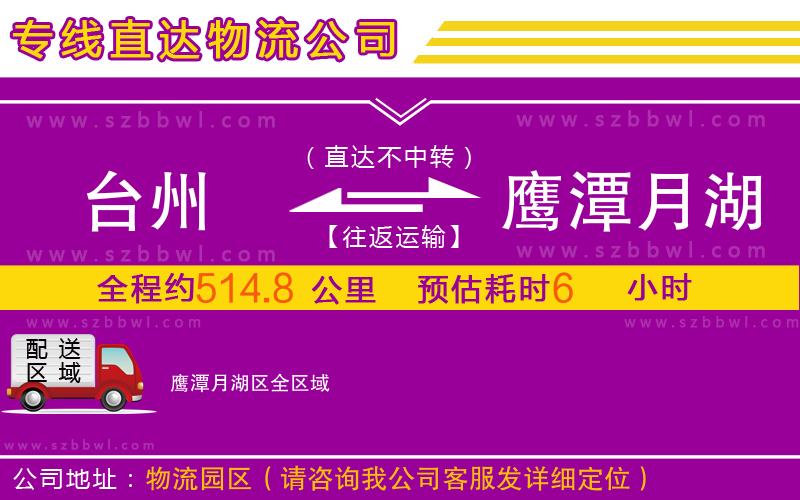 臺州到鷹潭月湖區(qū)物流公司