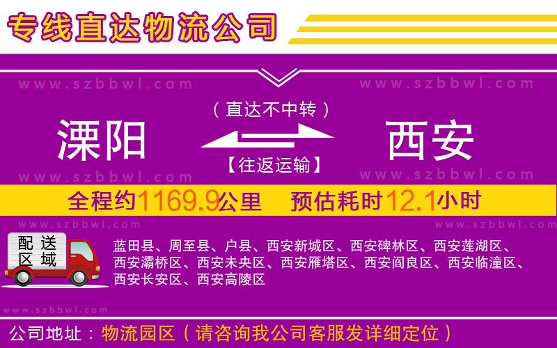 溧陽(yáng)到西安物流公司
