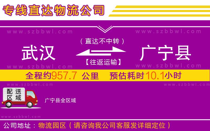 武漢到廣寧縣物流專線