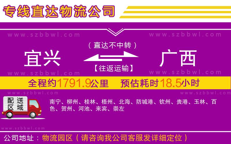 宜興到廣西物流公司