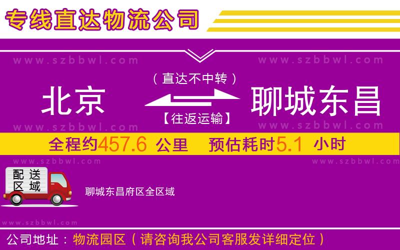 北京到聊城東昌府區(qū)物流公司