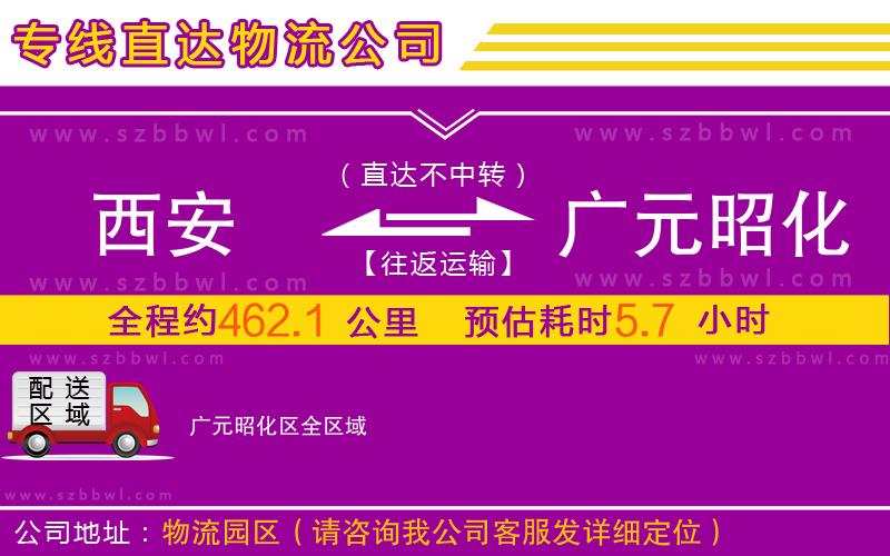 西安到廣元昭化區(qū)物流公司
