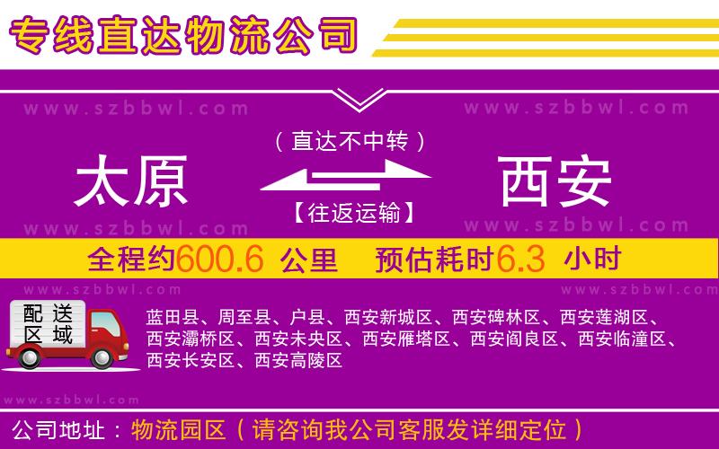 太原到西安物流專線