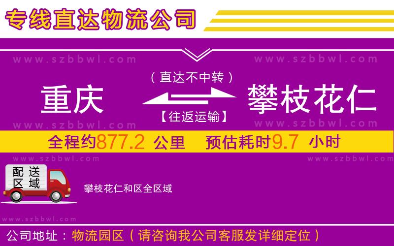 重慶到攀枝花仁和區(qū)物流公司