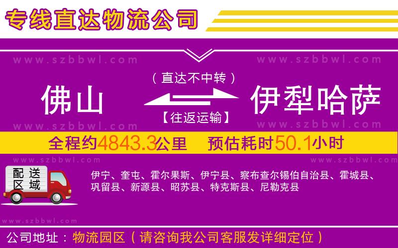 佛山到伊犁哈薩克自治州物流專線