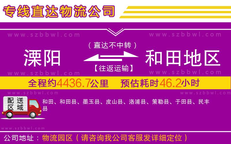 溧陽到和田地區(qū)物流公司