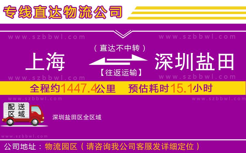 上海到深圳鹽田區(qū)物流公司