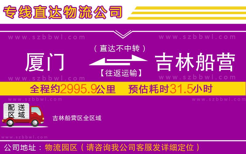 廈門到吉林船營區(qū)物流專線