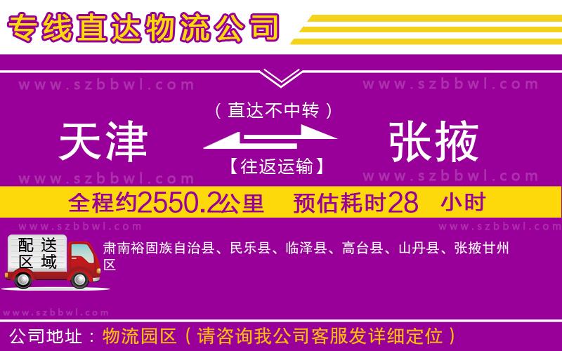 天津到張掖物流專線