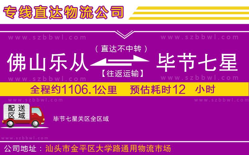 佛山樂(lè)從鎮(zhèn)到畢節(jié)七星關(guān)區(qū)物流專線