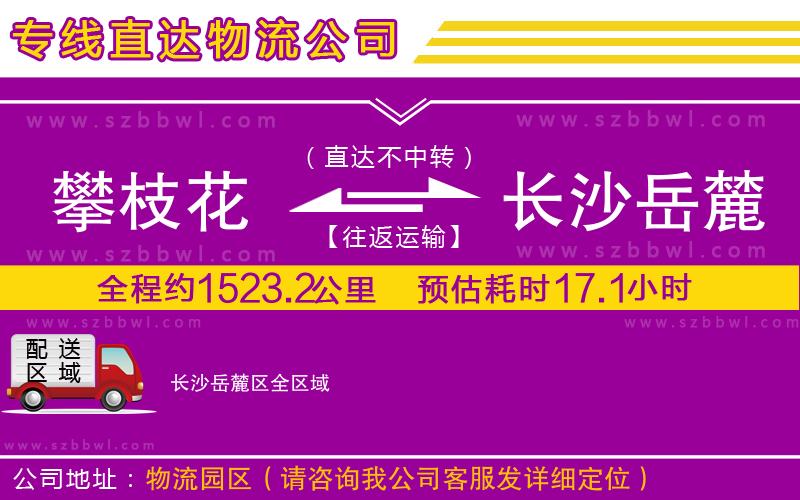 攀枝花到長沙岳麓區(qū)物流專線