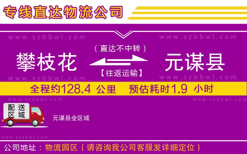 攀枝花到元謀縣物流專線