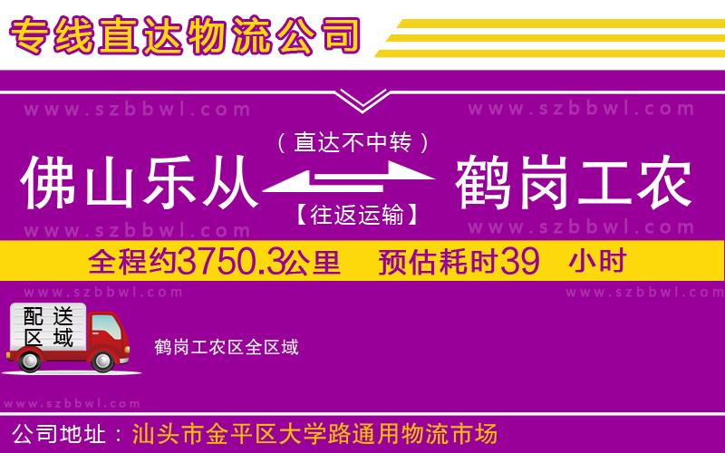 佛山樂(lè)從鎮(zhèn)到鶴崗工農(nóng)區(qū)物流專線