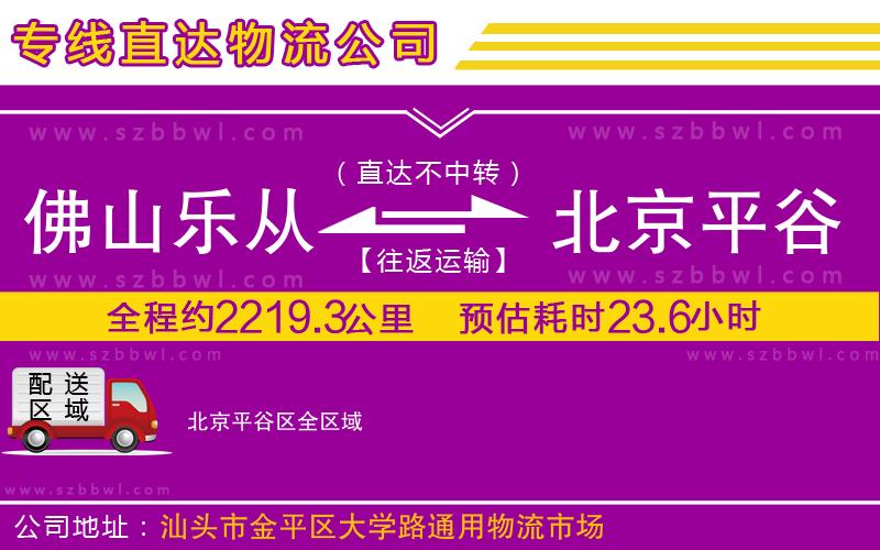 佛山樂從鎮(zhèn)到北京平谷區(qū)物流公司