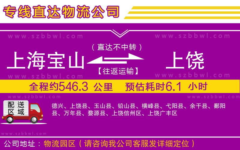 上海寶山區(qū)到上饒物流專線
