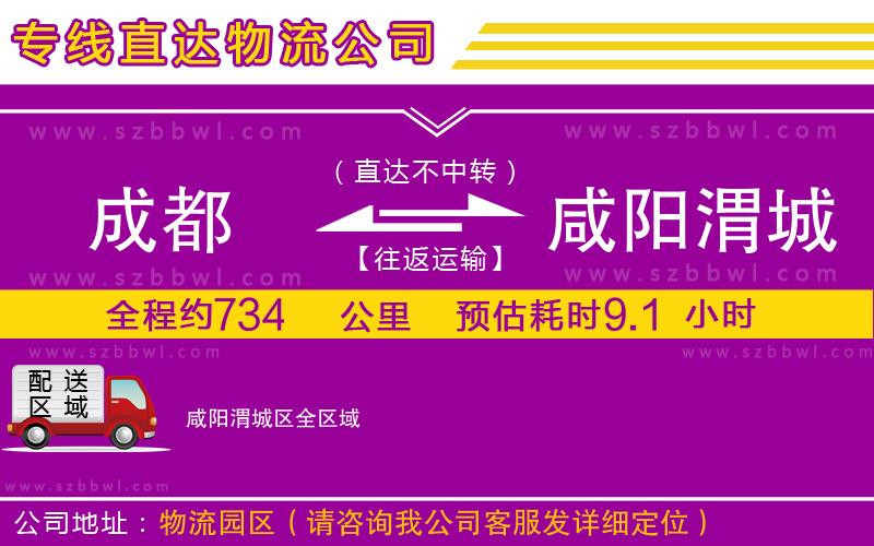 成都到咸陽渭城區(qū)物流公司