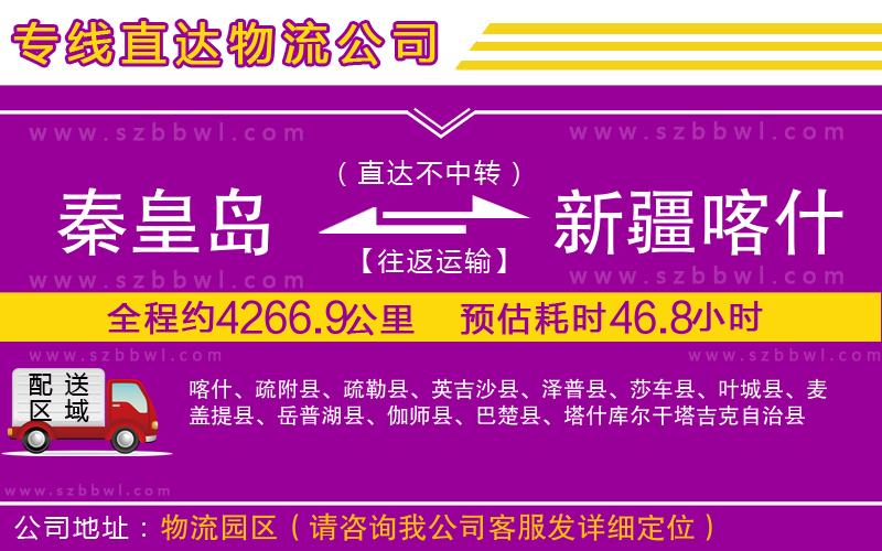 秦皇島到新疆喀什地區(qū)物流公司
