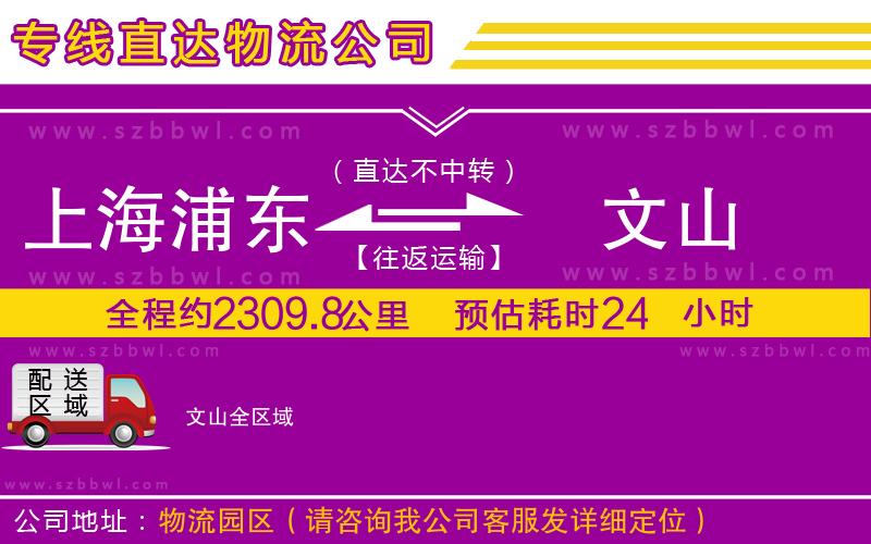 上海浦東區(qū)到文山物流公司