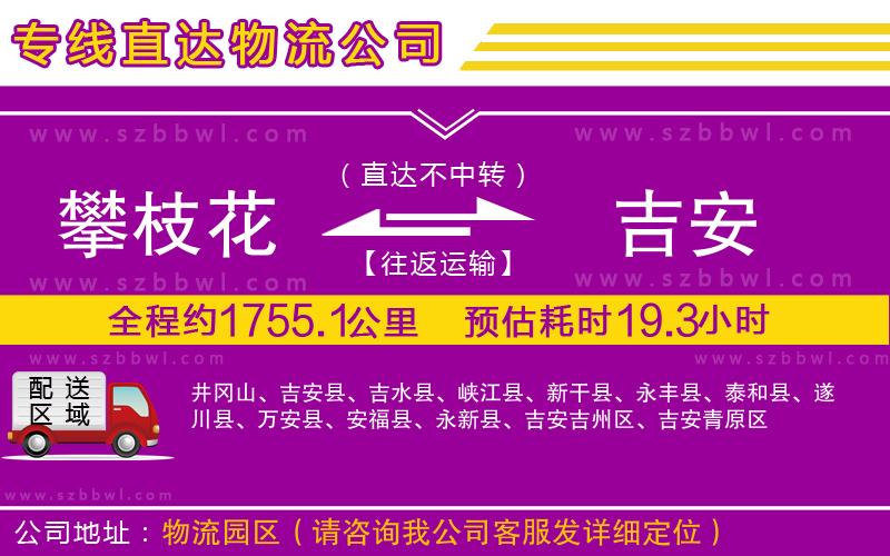 攀枝花到吉安物流公司