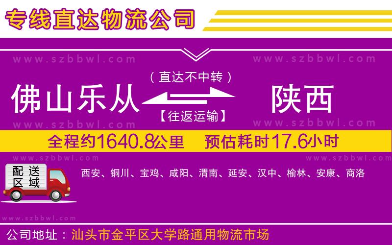 佛山樂從鎮(zhèn)到陜西物流專線