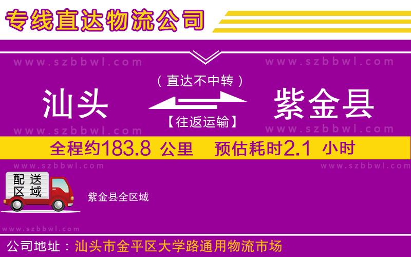 汕頭到紫金縣物流專線