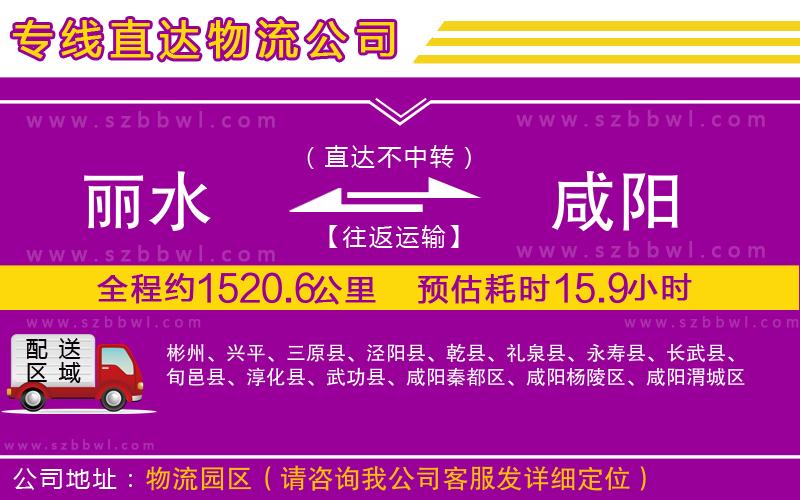 麗水到咸陽物流專線