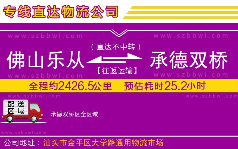 佛山樂從鎮(zhèn)到承德雙橋區(qū)物流公司