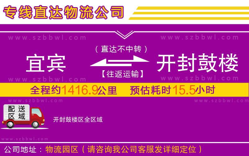 宜賓到開封鼓樓區(qū)物流專線