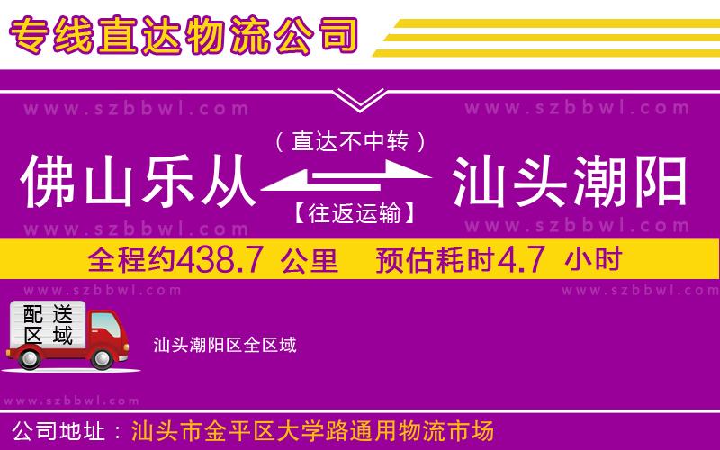佛山樂(lè)從鎮(zhèn)到汕頭潮陽(yáng)區(qū)物流專線