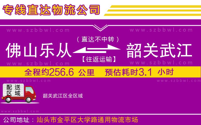 佛山樂(lè)從鎮(zhèn)到韶關(guān)武江區(qū)物流專線