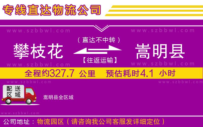 攀枝花到嵩明縣物流公司