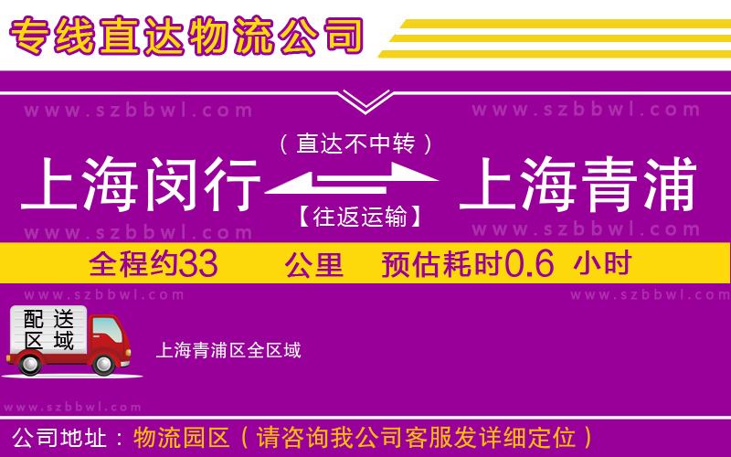 上海閔行區(qū)到上海青浦區(qū)物流公司