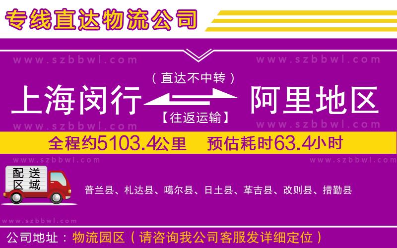 上海閔行區(qū)到阿里地區(qū)物流公司