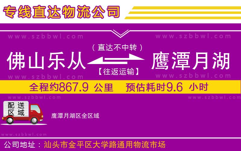 佛山樂從鎮(zhèn)到鷹潭月湖區(qū)物流專線