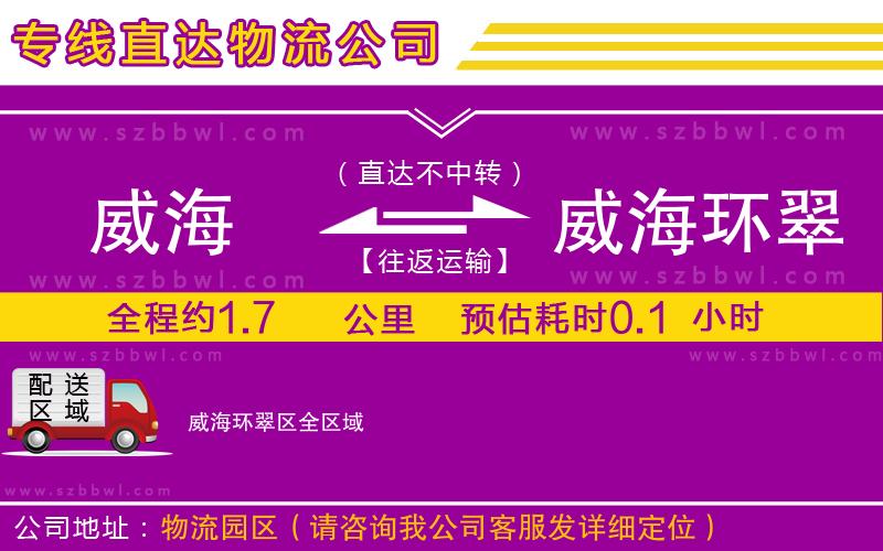 威海到威海環(huán)翠區(qū)物流公司