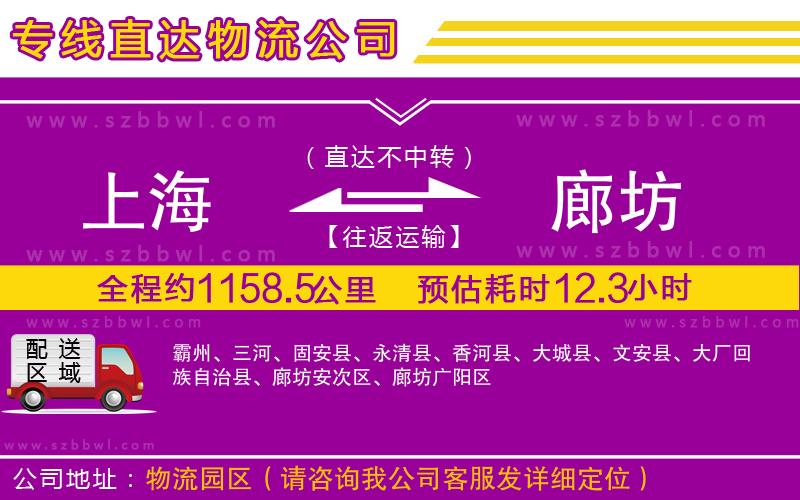 上海到廊坊物流公司