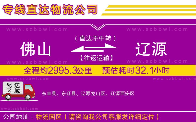 佛山到遼源物流專線