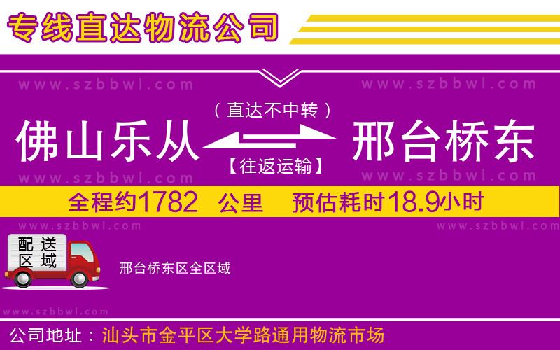 佛山樂(lè)從鎮(zhèn)到邢臺(tái)橋東區(qū)物流公司