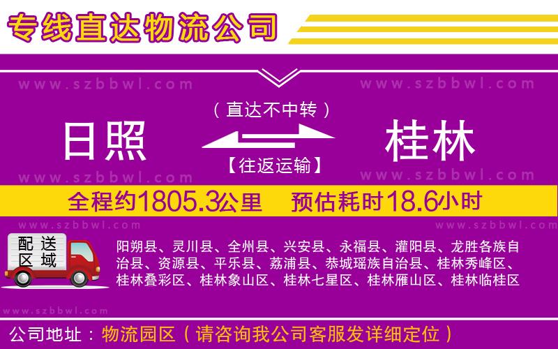 日照到桂林物流專線