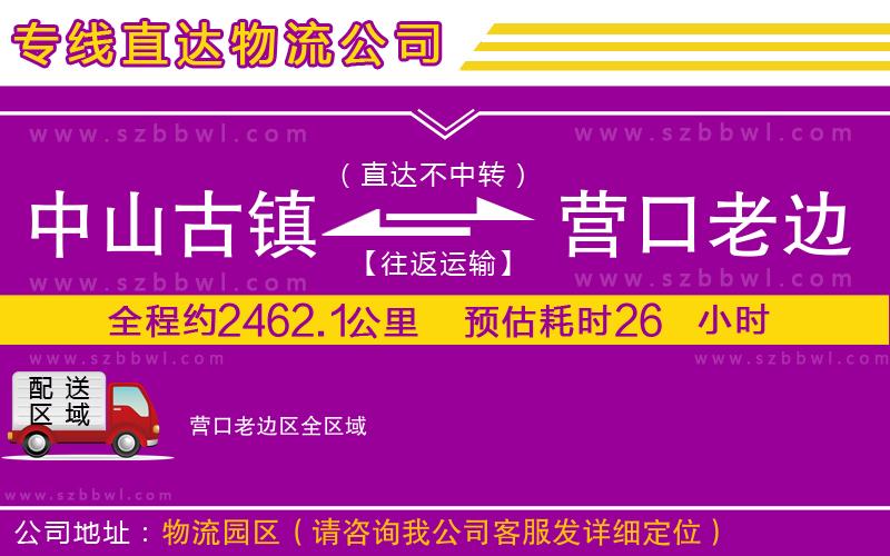 中山古鎮(zhèn)到營(yíng)口老邊區(qū)物流專線