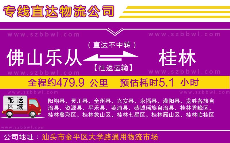 佛山樂從鎮(zhèn)到桂林物流公司